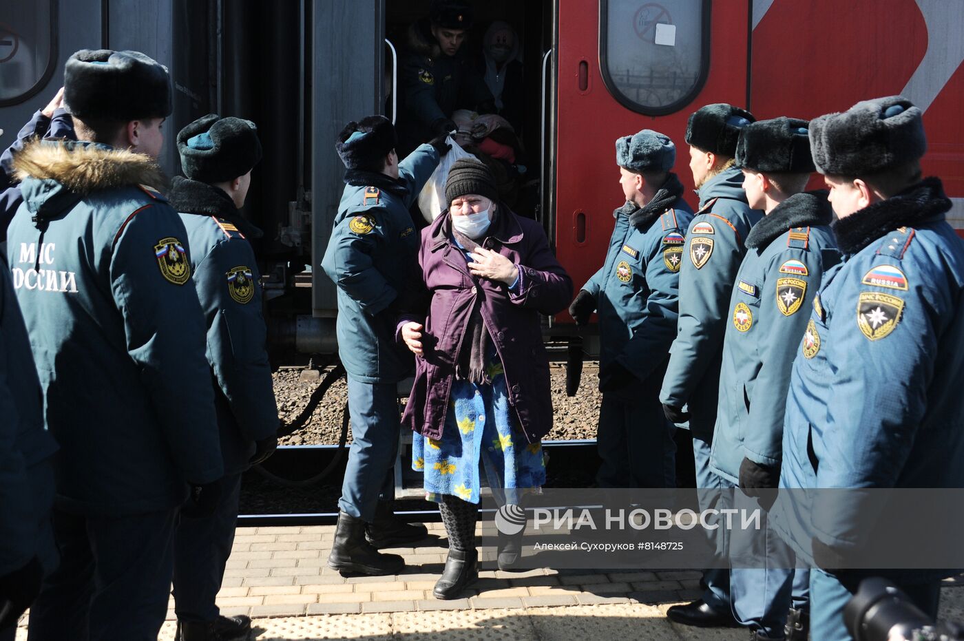 Прибытие украинских беженцев в Тамбов