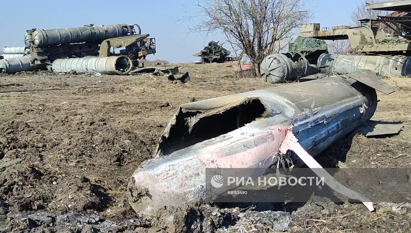 Уничтоженные позиции дивизиона ЗРК С-300 ВСУ