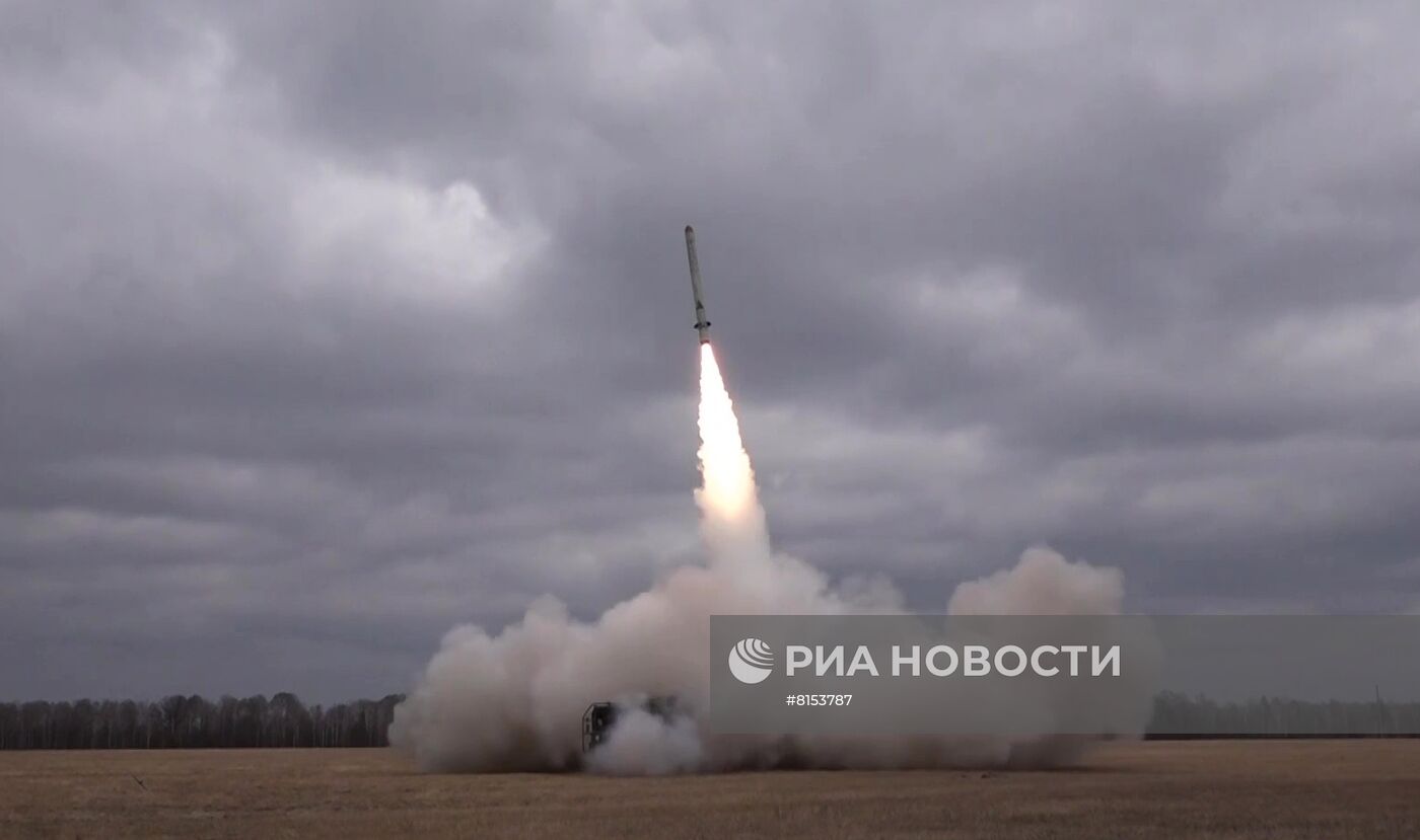 Работа ракетного комплекса "Искандер" по целям ВСУ
