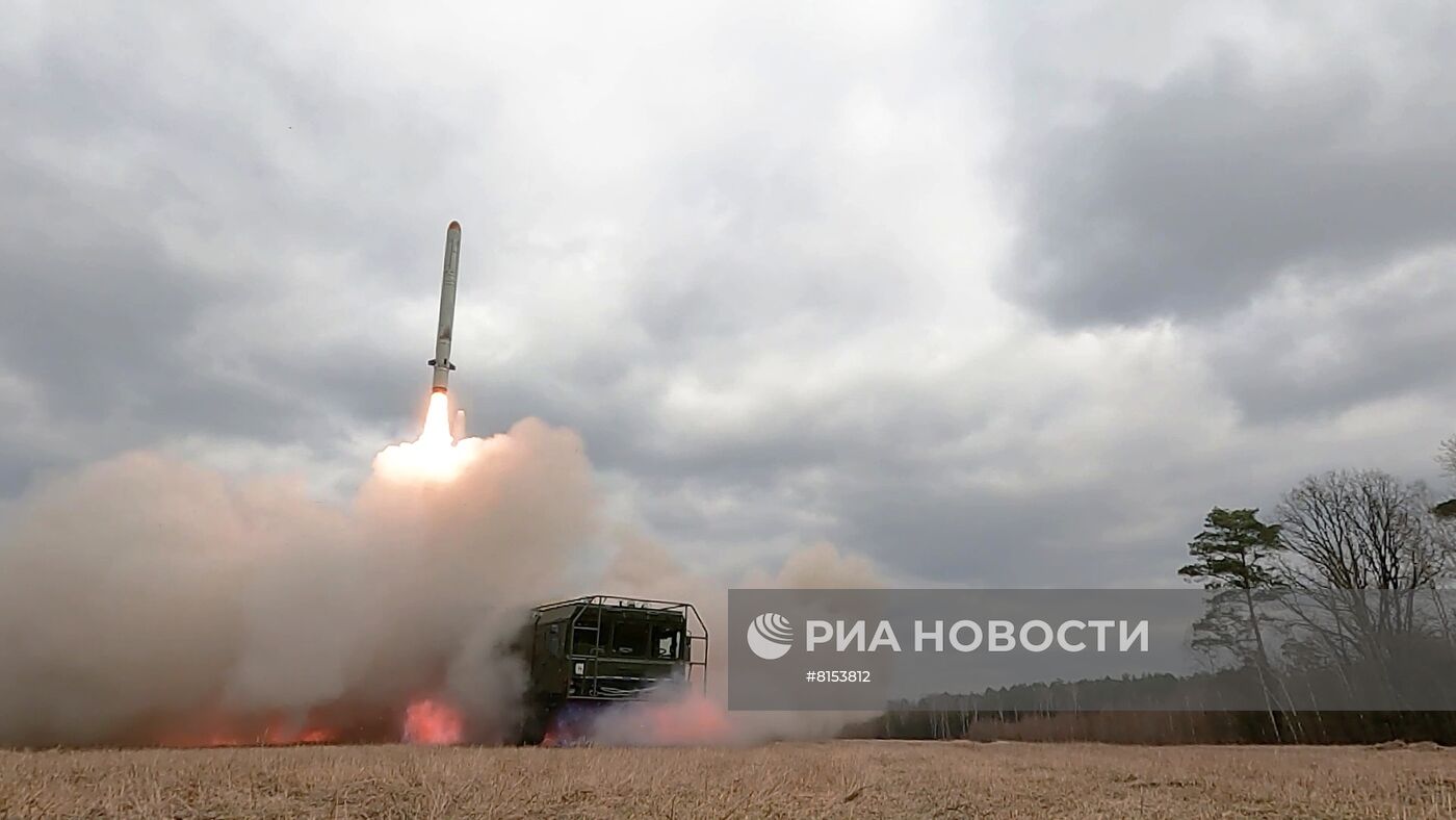 Работа ракетного комплекса "Искандер" по целям ВСУ