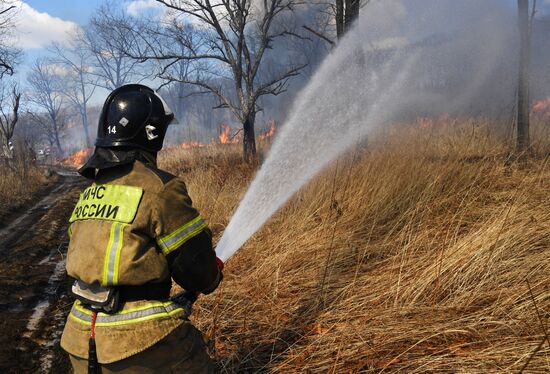 Учения МЧС по предупреждению природных пожаров