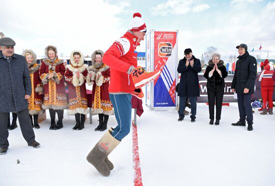 Лыжные гонки. Чемпионат России. Мужчины. Эстафета