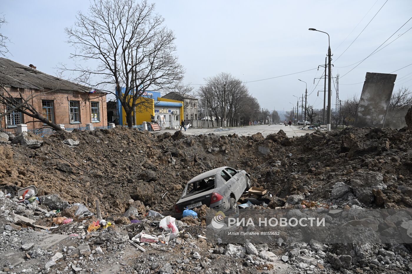 Центр Мариуполя после отступления ВСУ