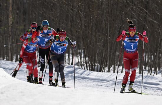 Лыжные гонки. Чемпионат России. Женщины. Масс-старт
