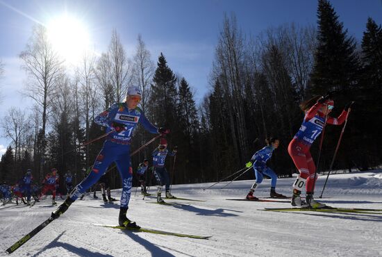 Лыжные гонки. Чемпионат России. Женщины. Масс-старт