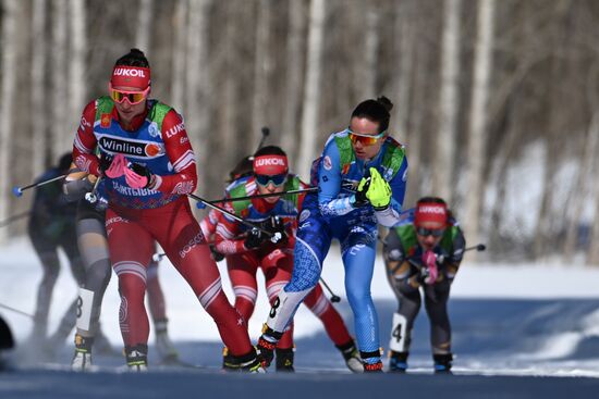 Лыжные гонки. Чемпионат России. Женщины. Масс-старт