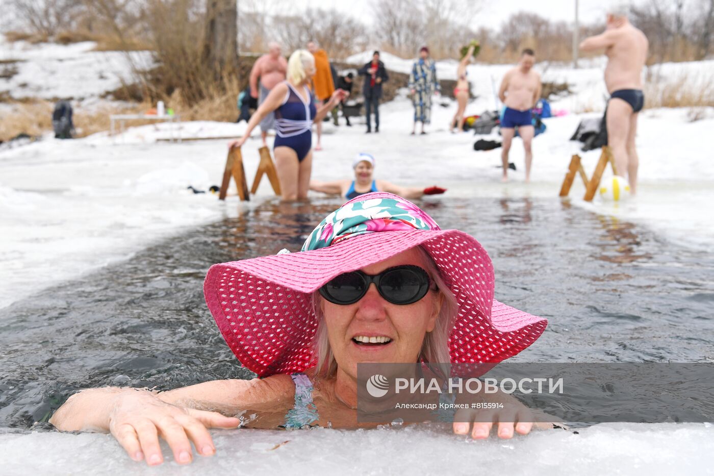 Закрытие купального сезона моржей в Новосибирске