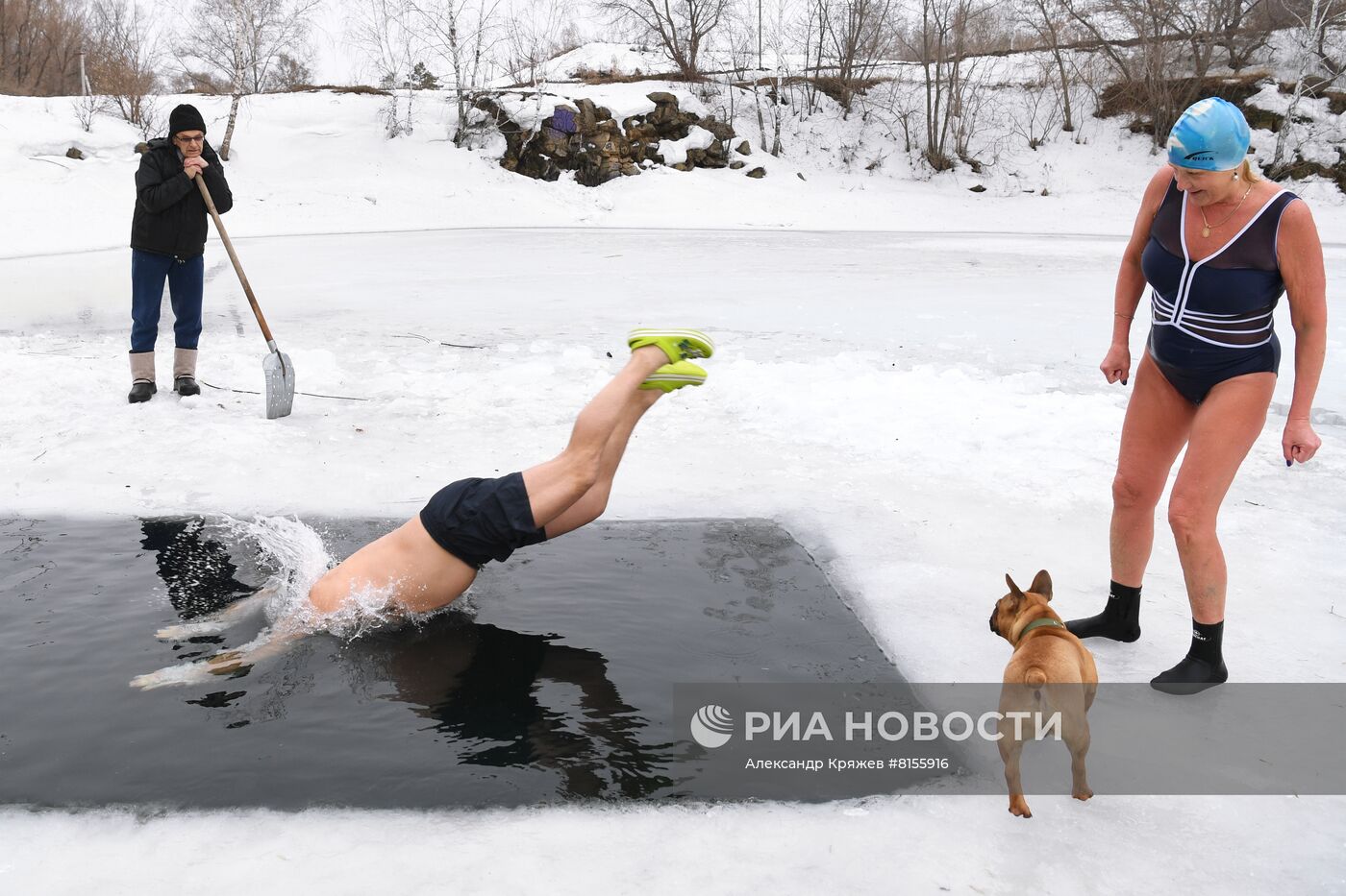 Закрытие купального сезона моржей в Новосибирске