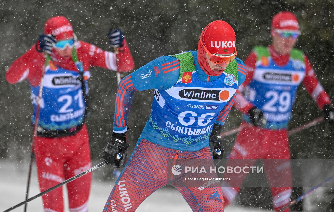 Лыжные гонки. Чемпионат России. Мужчины. Масс-старт