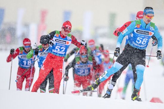 Лыжные гонки. Чемпионат России. Мужчины. Масс-старт