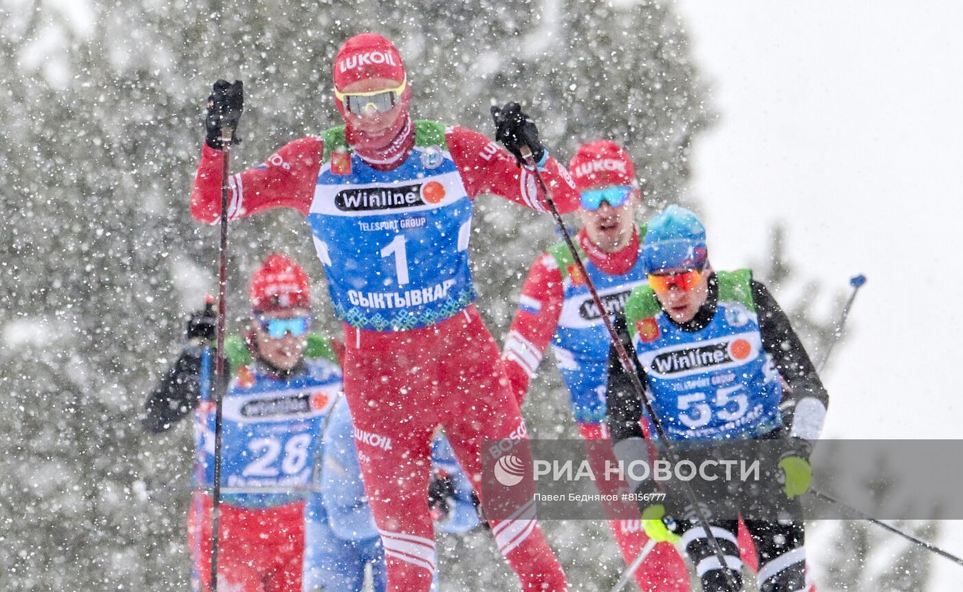 Лыжные гонки. Чемпионат России. Мужчины. Масс-старт