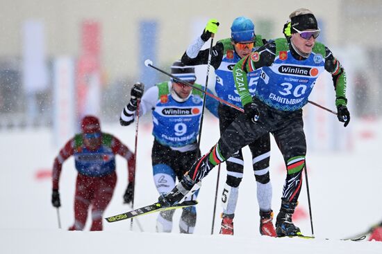 Лыжные гонки. Чемпионат России. Мужчины. Масс-старт