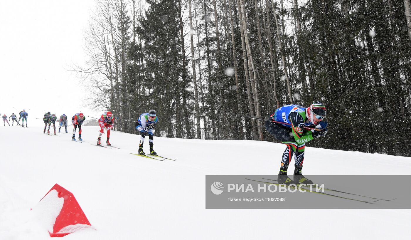 Лыжные гонки. Чемпионат России. Мужчины. Масс-старт