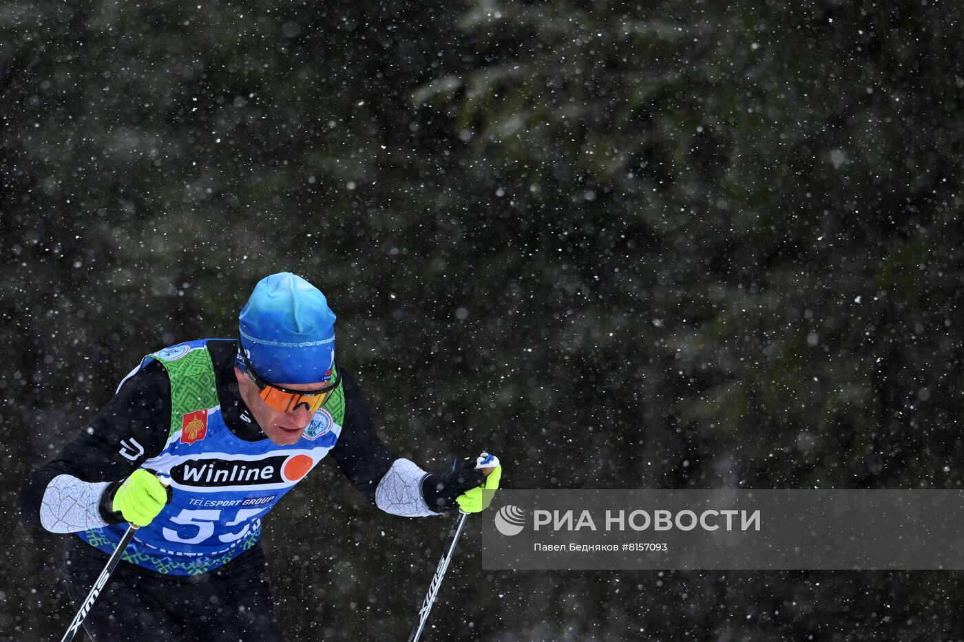 Лыжные гонки. Чемпионат России. Мужчины. Масс-старт