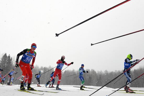 Лыжные гонки. Чемпионат России. Мужчины. Масс-старт