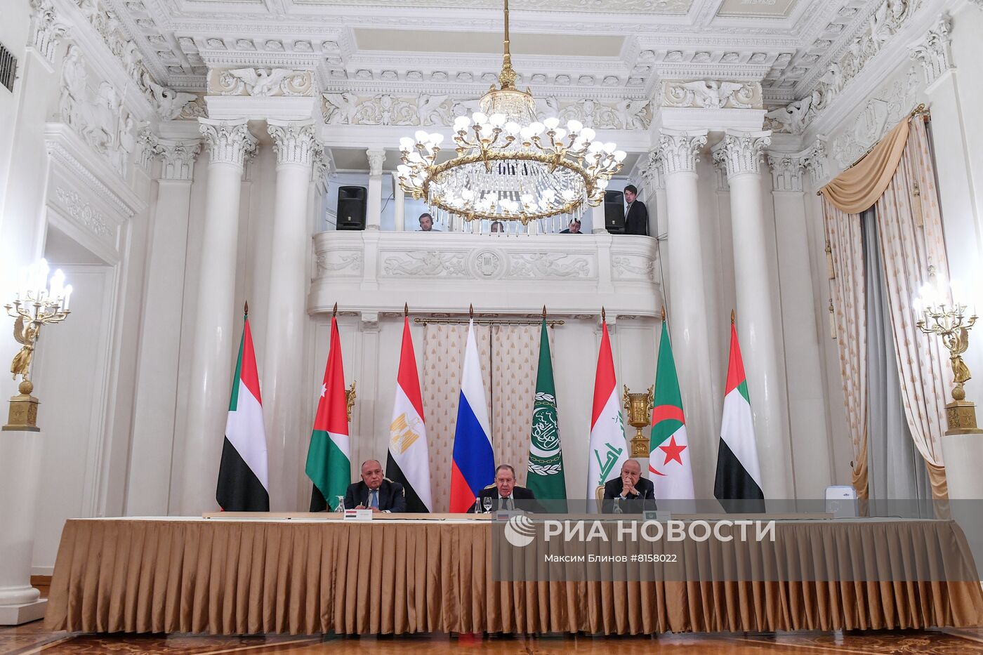 Встреча главы МИД РФ С. Лаврова с делегацией контактной группы Лиги арабских государств по Украине