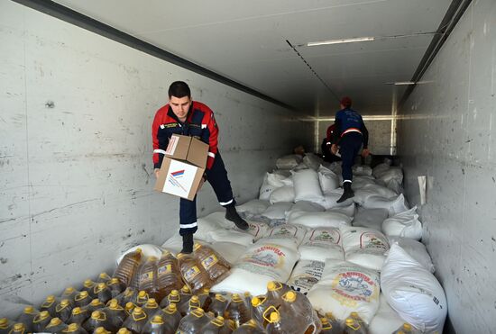 Отправка гуманитарной помощи из Ростова-на-Дону в Луганск