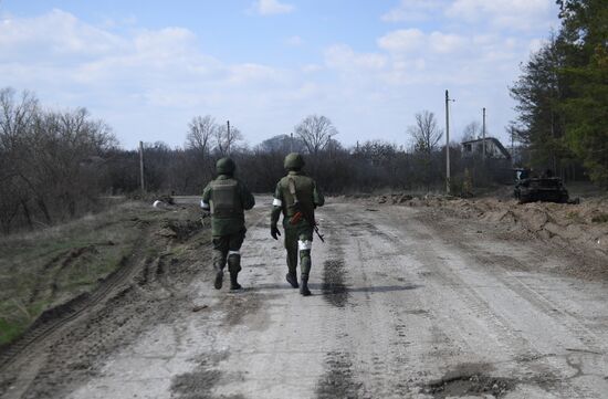 Бойцы Народной милиции ЛНР под Северодонецком
