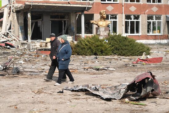 Памятник герою Великой Отечественной войны П. Шевченко в ЛНР