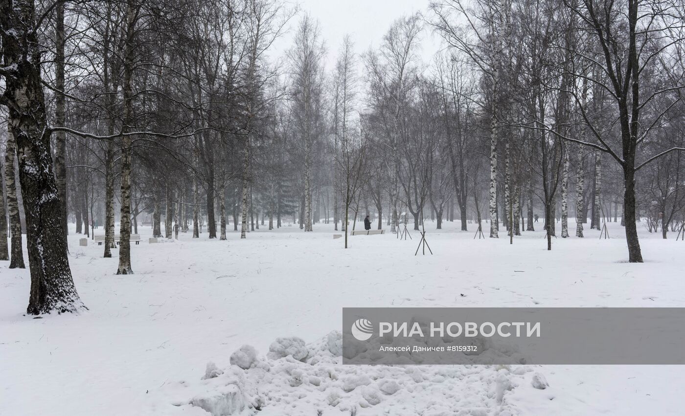 Снег в Санкт-Петербурге