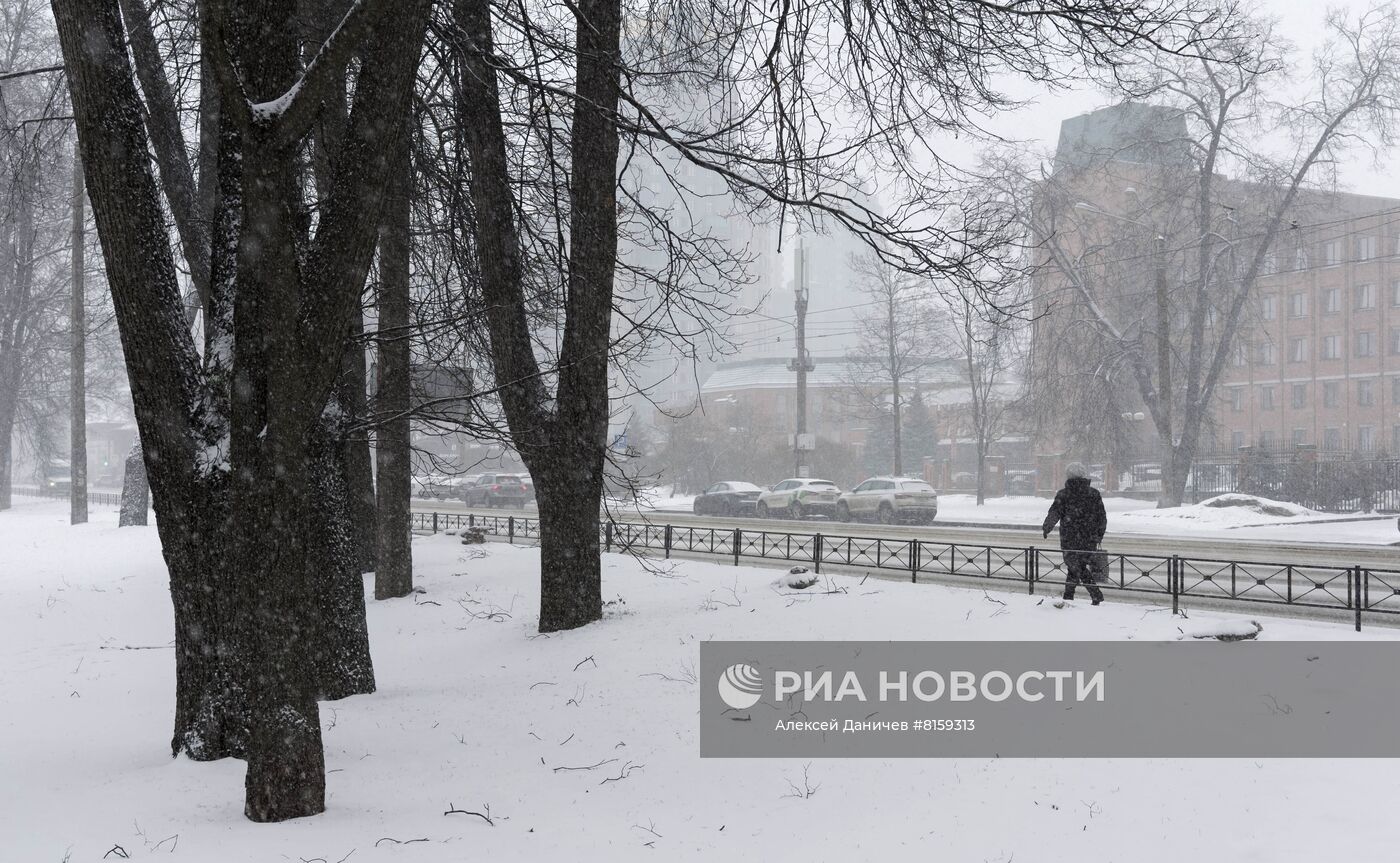 Снег в Санкт-Петербурге