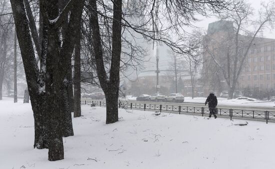 Снег в Санкт-Петербурге