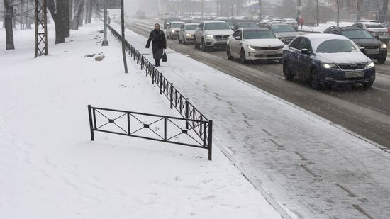 Снег в Санкт-Петербурге