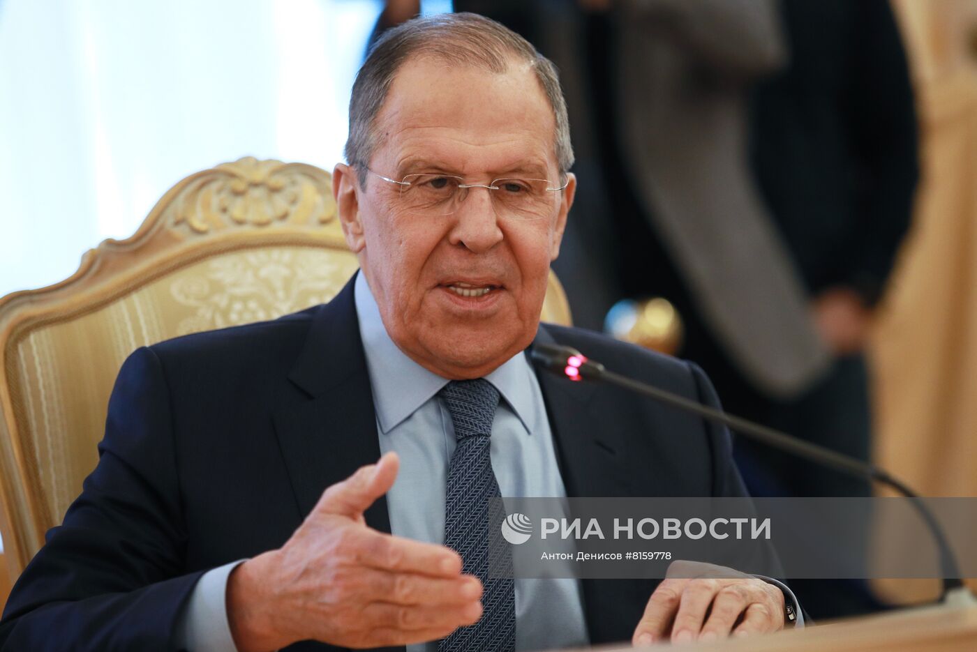 Встреча глав МИД РФ и Бахрейна С. Лаврова и А. аз-Зайяни