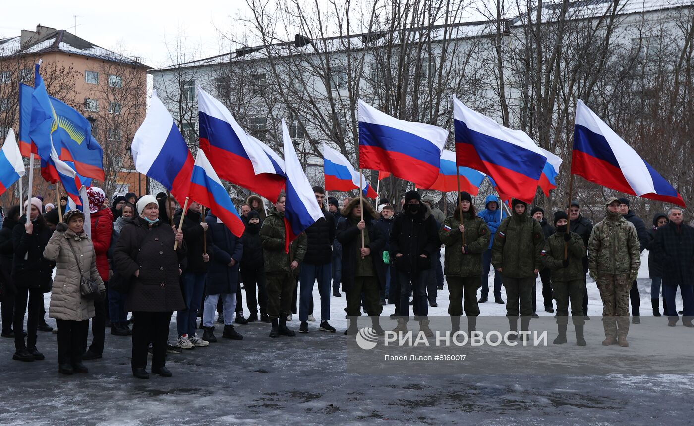 Праздничные митинги по случаю Дня независимости ДНР и ЛНР