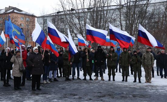 Праздничные митинги по случаю Дня независимости ДНР и ЛНР