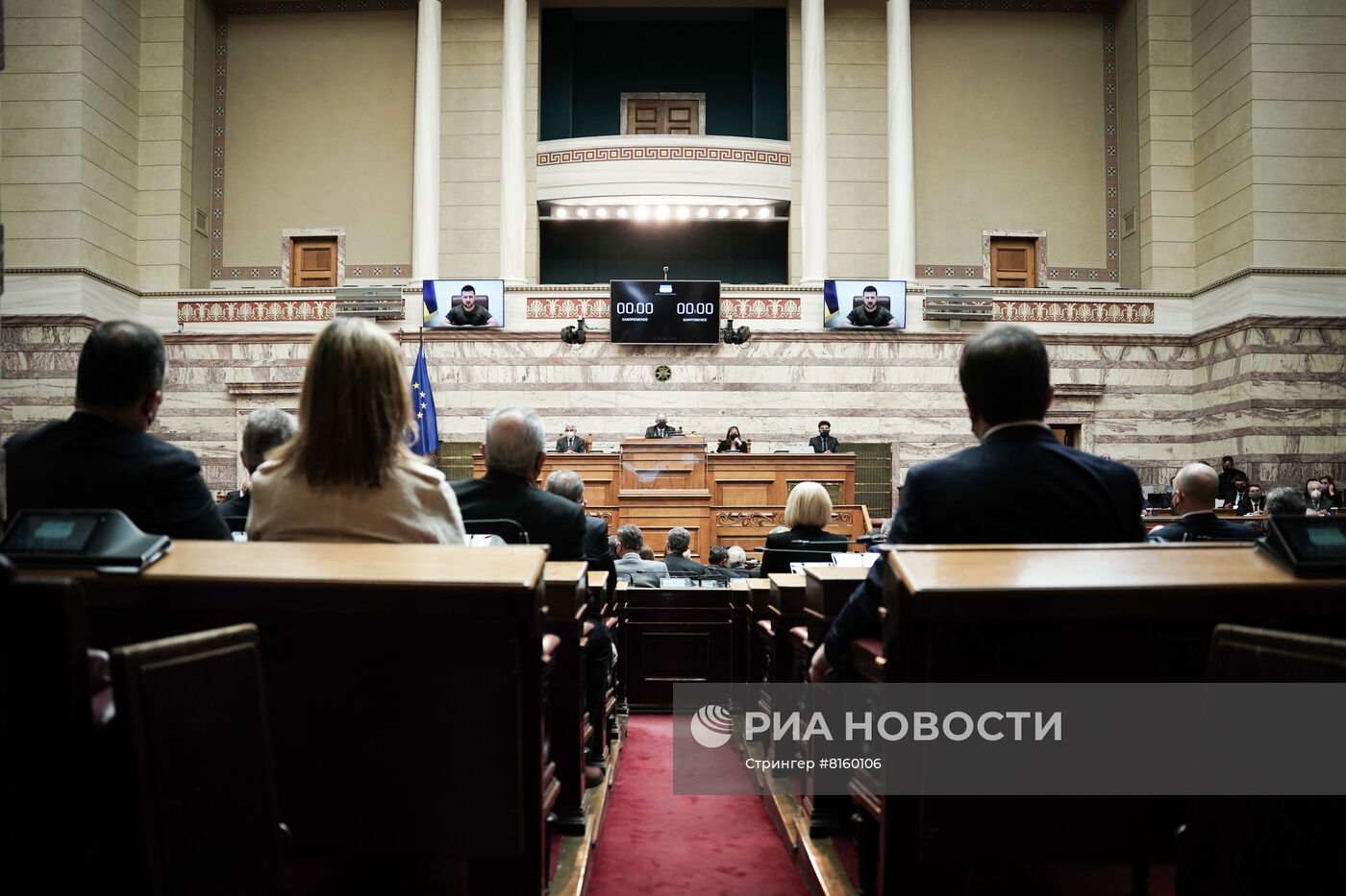 Выступление В. Зеленского перед парламентом в Греции