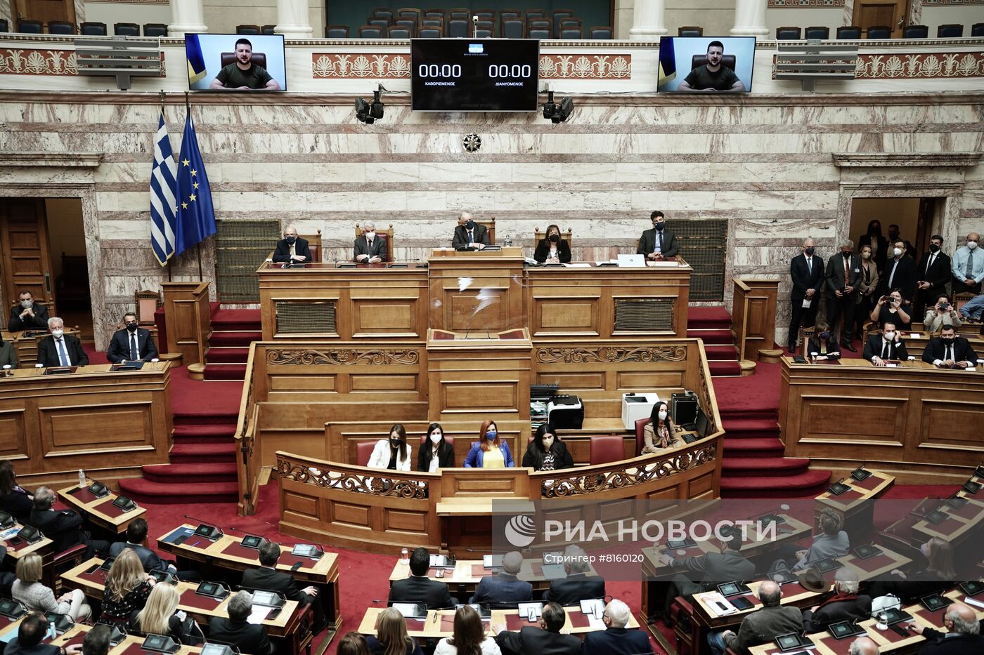 Выступление В. Зеленского перед парламентом в Греции