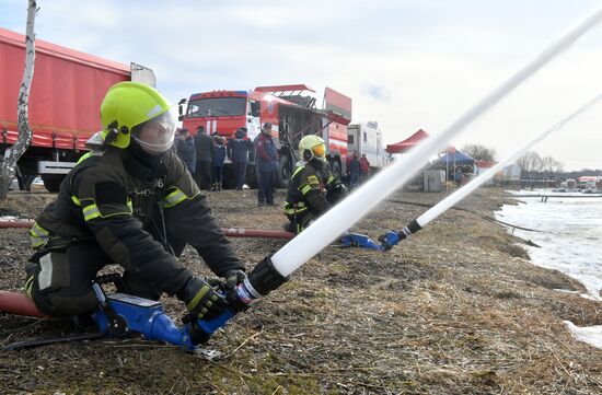 Учения по ликвидации ЧС, связанных с паводком