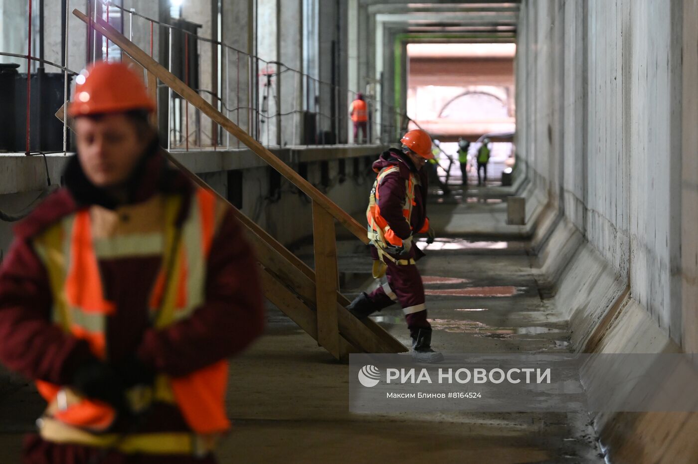 Строительство станции метро "Яхромская" 