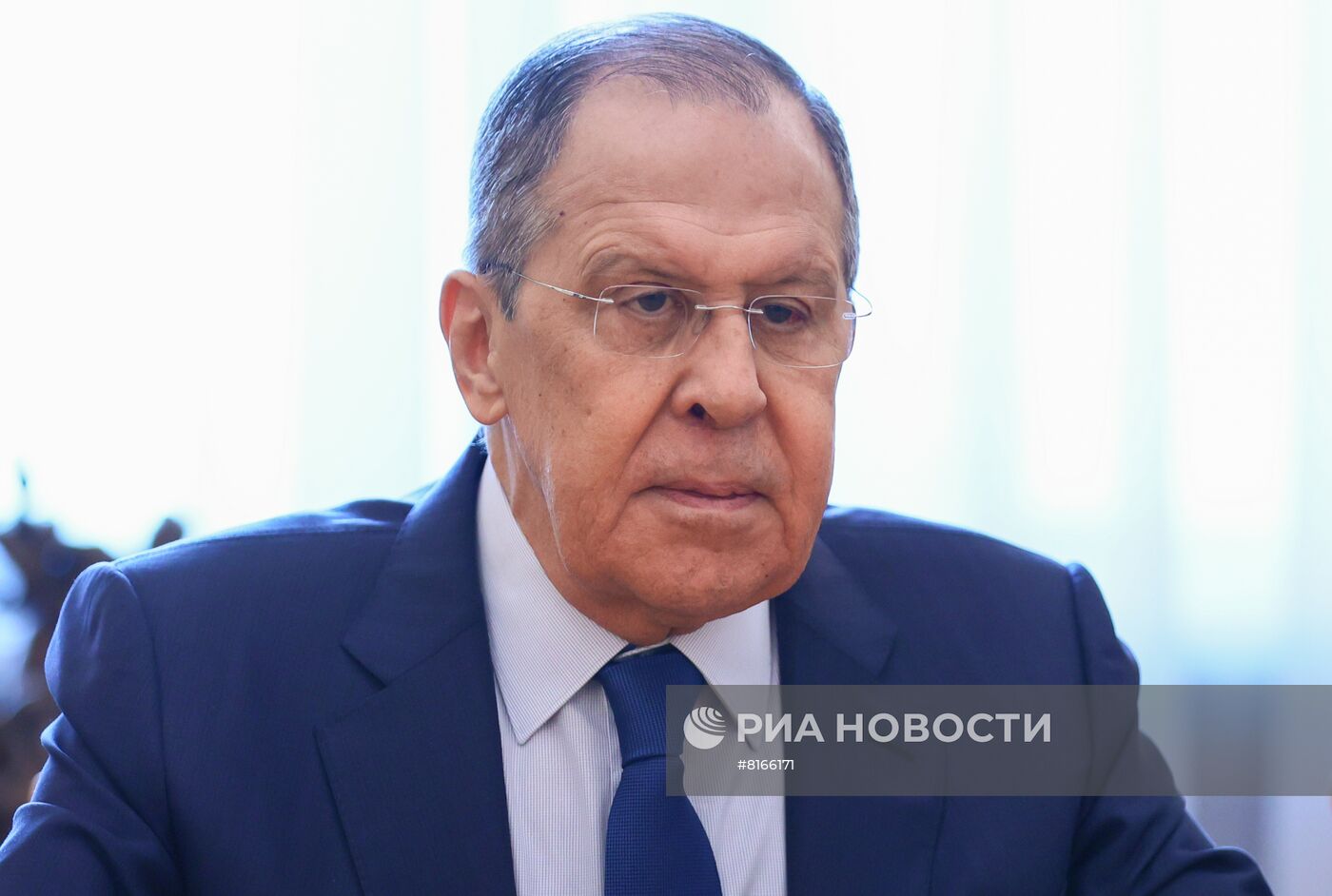 Встреча главы МИД РФ С. Лаврова с председателем Ливанского христианского движения "Марода" С. Франжье