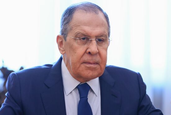 Встреча главы МИД РФ С. Лаврова с председателем Ливанского христианского движения "Марода" С. Франжье