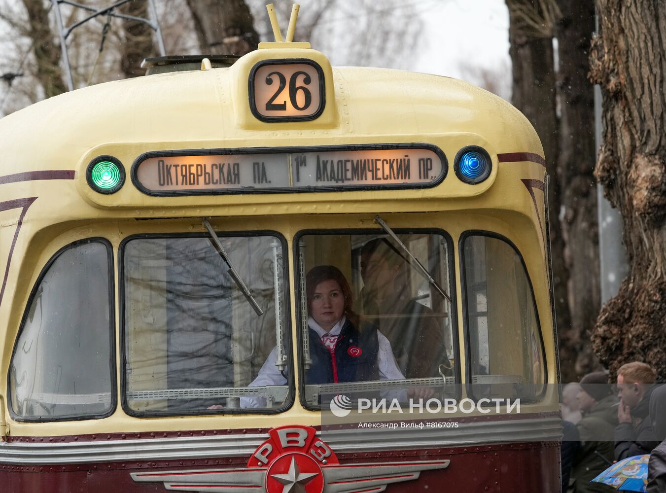 Парад трамваев в Москве.