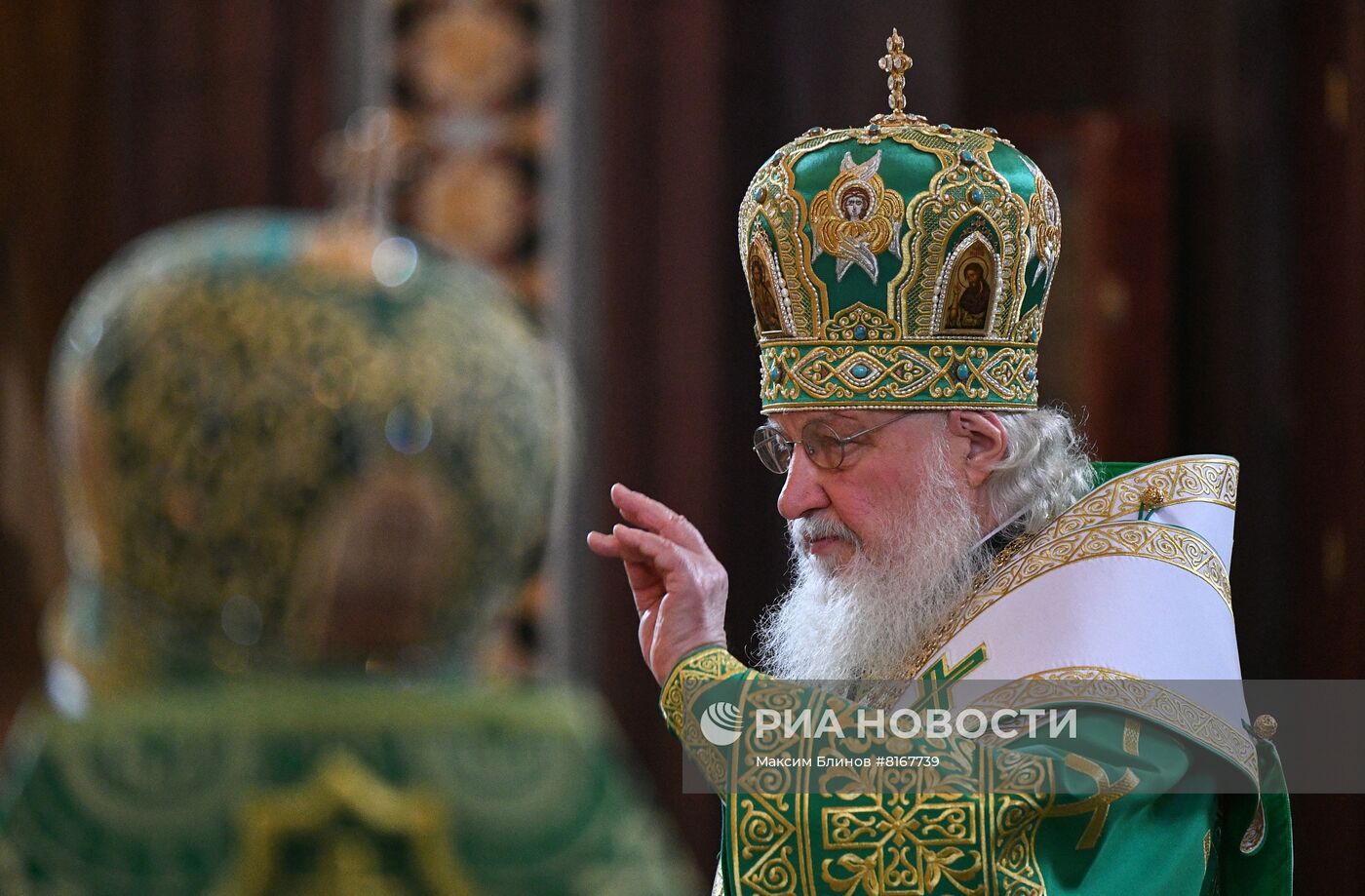 Патриаршее служение в праздник Вербного воскресенья в Храме Христа Спасителя