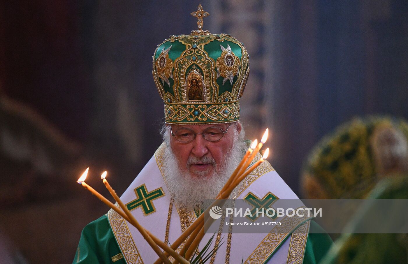 Патриаршее служение в праздник Вербного воскресенья в Храме Христа Спасителя