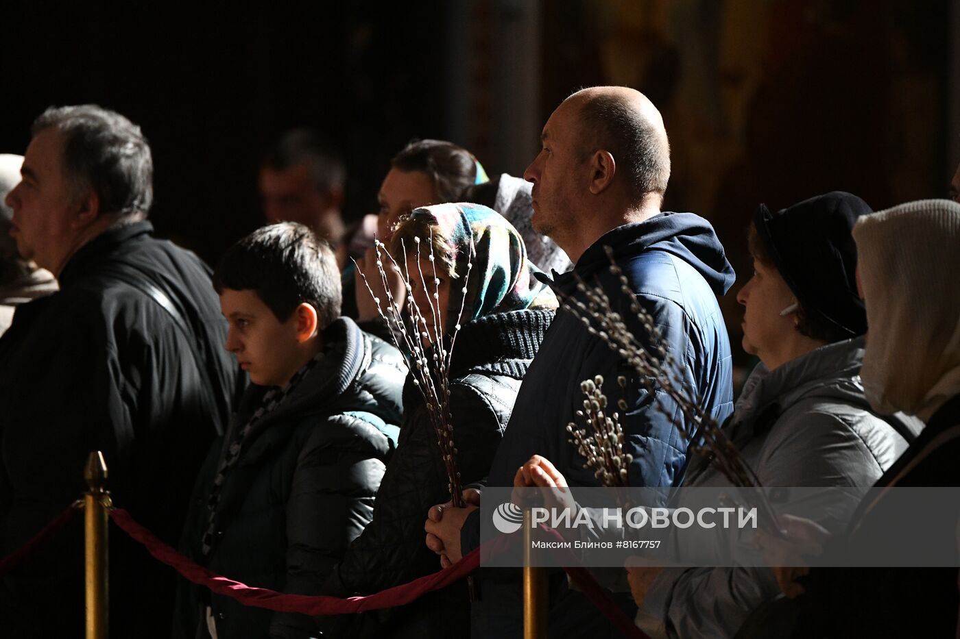 Патриаршее служение в праздник Вербного воскресенья в Храме Христа Спасителя