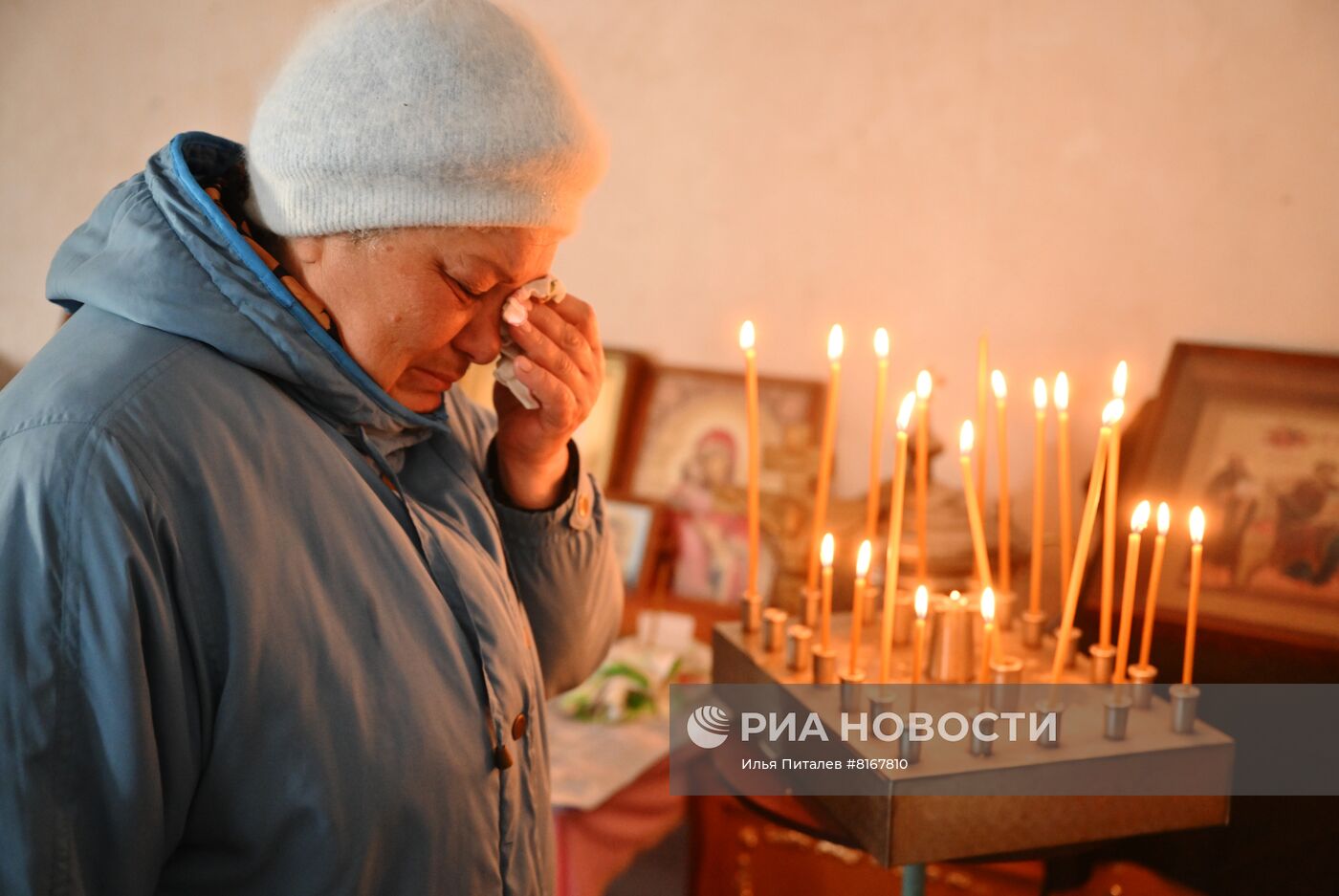 Верующие отмечают Вербное воскресенье в Волновахе