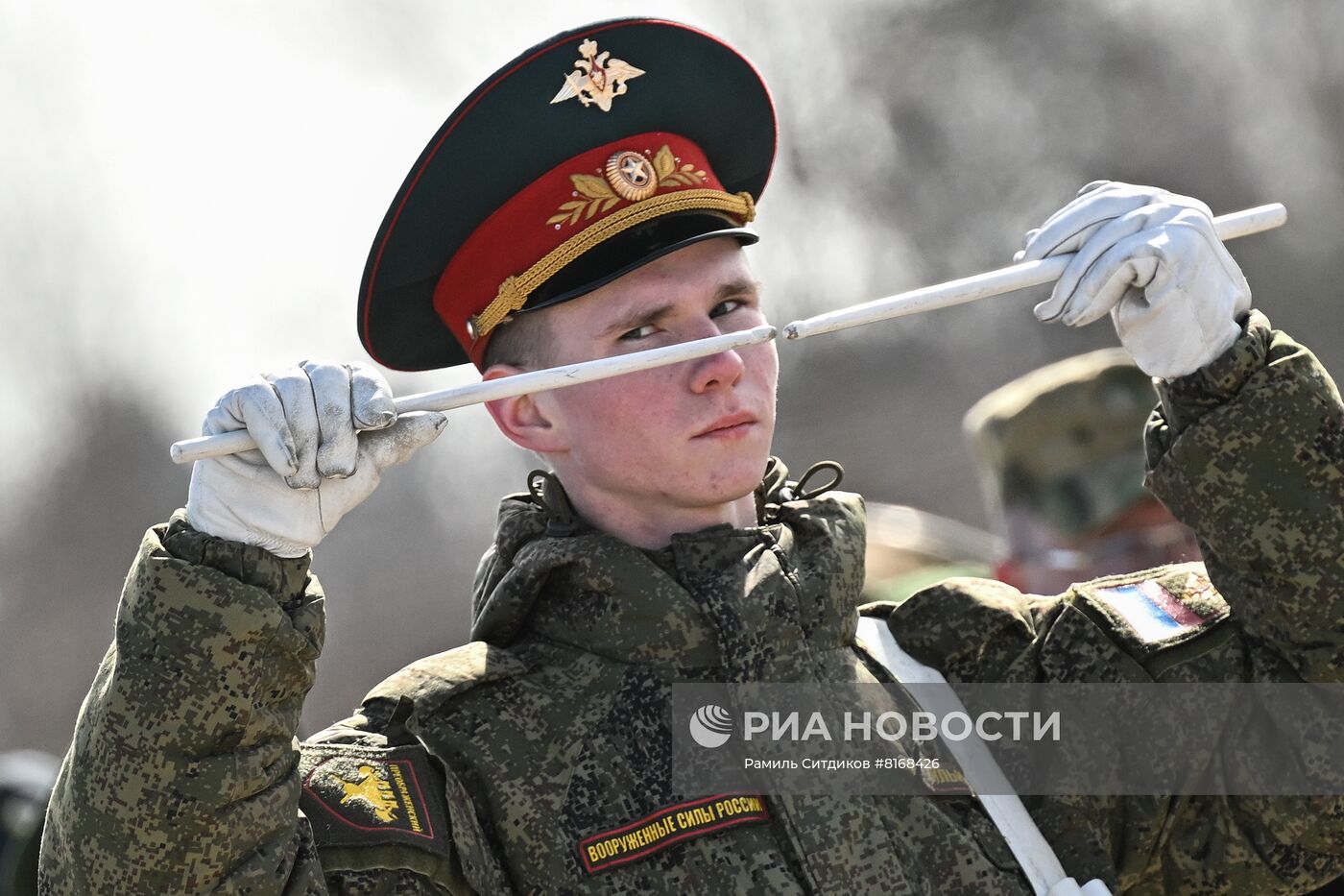 Совместная репетиция парада Победы на полигоне Алабино