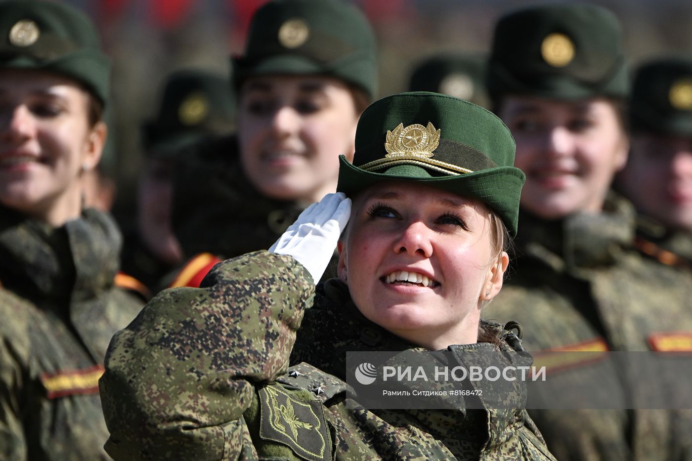 Совместная репетиция парада Победы на полигоне Алабино 