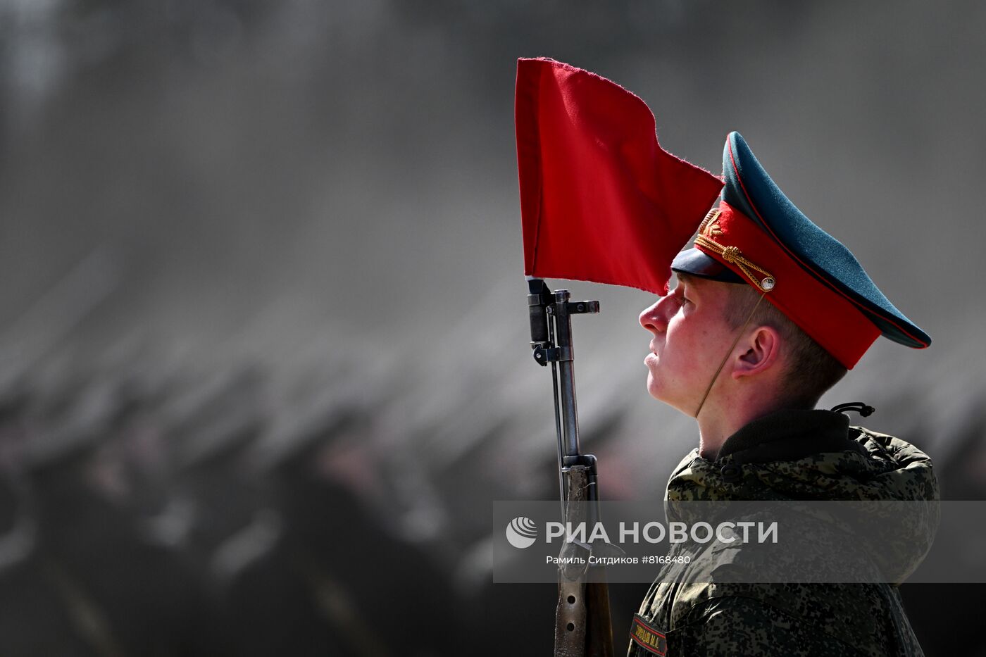 Совместная репетиция парада Победы на полигоне Алабино