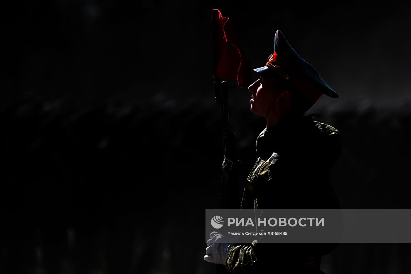 Совместная репетиция парада Победы на полигоне Алабино