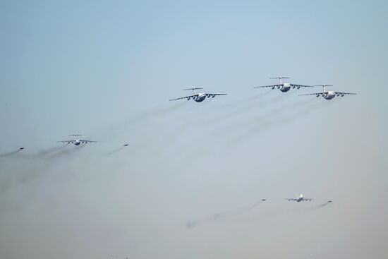 Репетиция воздушной части парада Победы