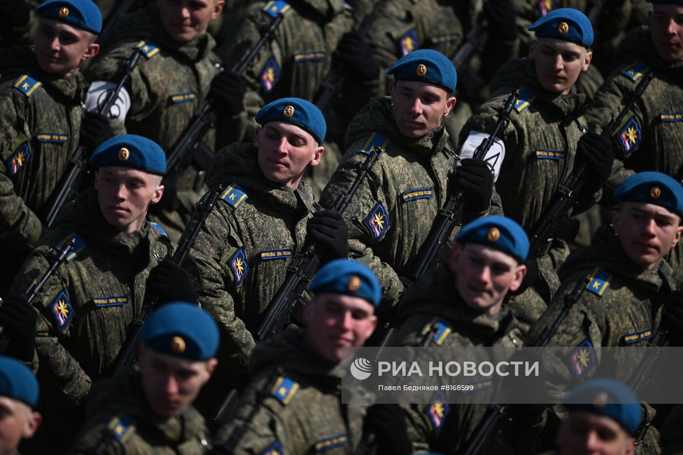 Совместная репетиция парада Победы на полигоне Алабино 