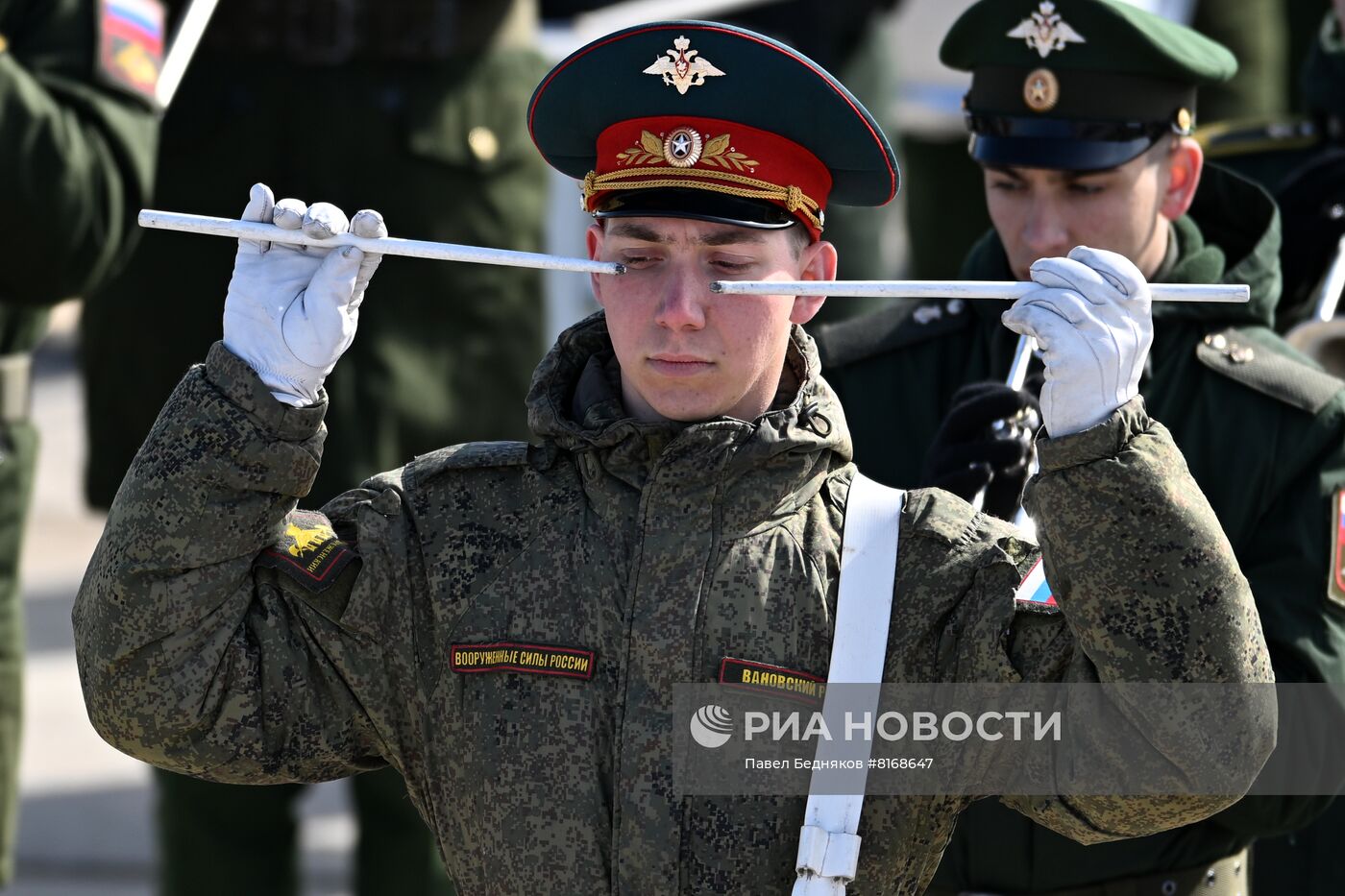 Совместная репетиция парада Победы на полигоне Алабино 