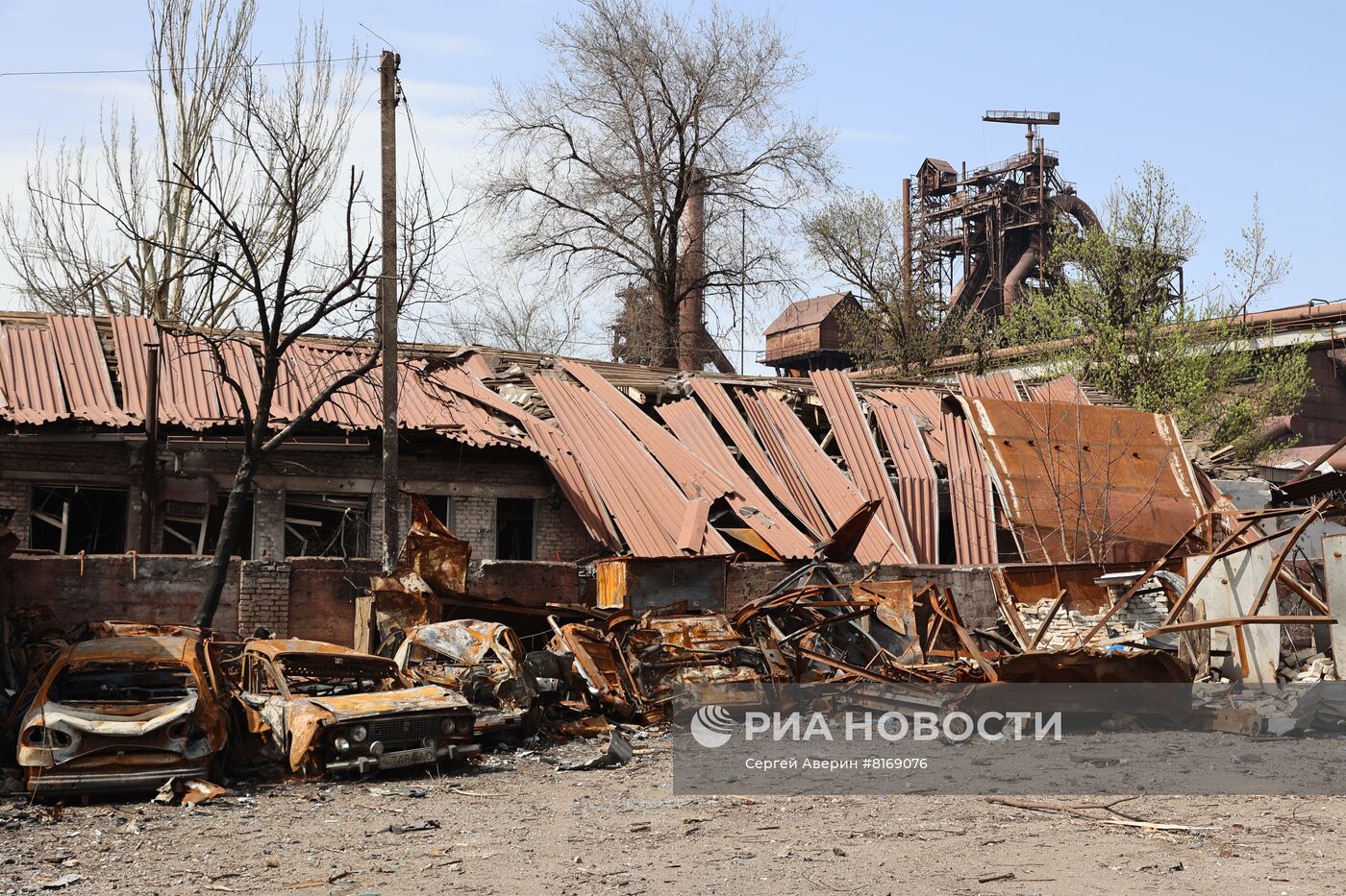 Комбинат имени Ильича в Мариуполе после освобождения от боевиков