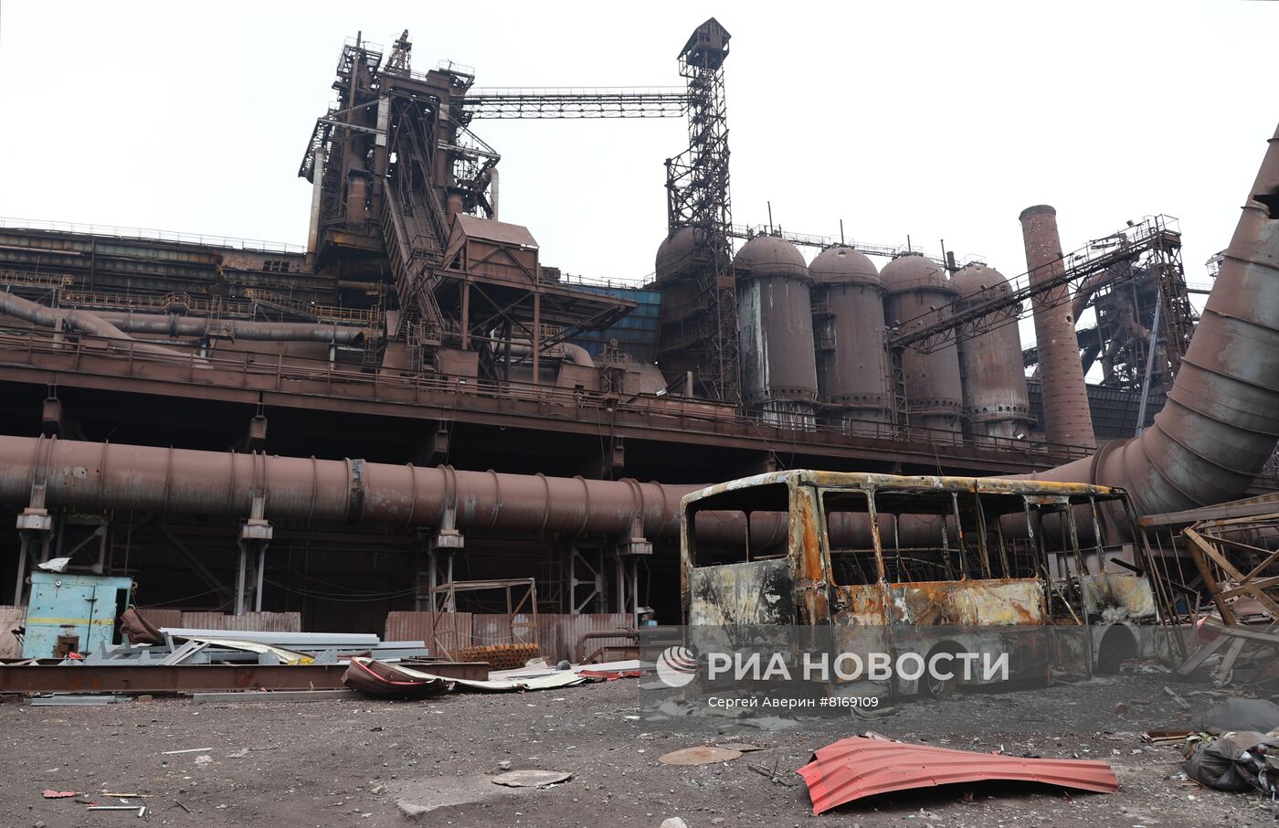 Комбинат имени Ильича в Мариуполе после освобождения от боевиков